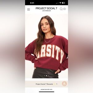 Project Social T Varsity Sweatshirt